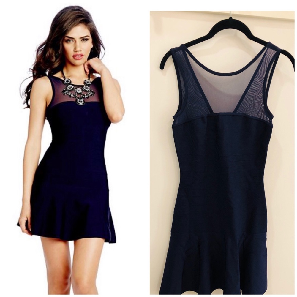 Guess by Marciano Avila bandage dress dk blue S